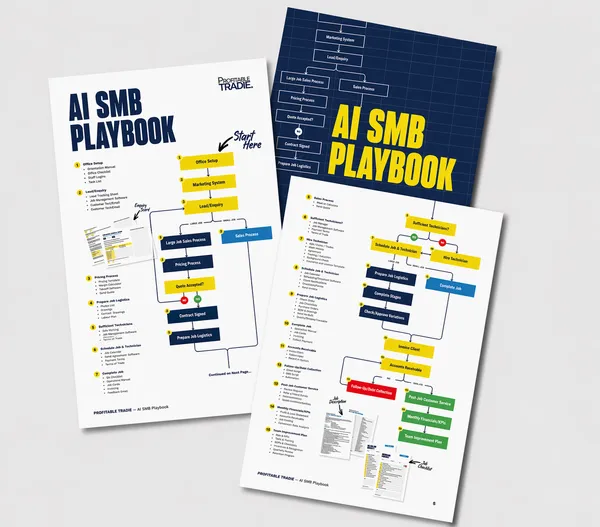 AI Advantage Playbook cover — illustrated workbook with AI concepts